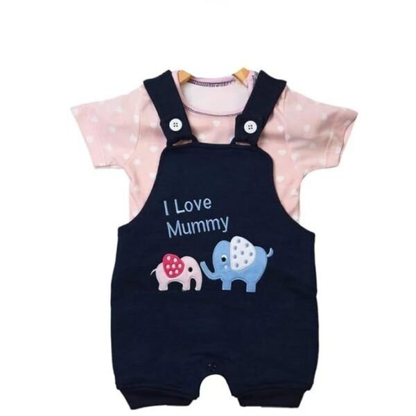 Krishn Dungaree Set For Kids | Cotton Dungaree and T-Shirt Clothing Set