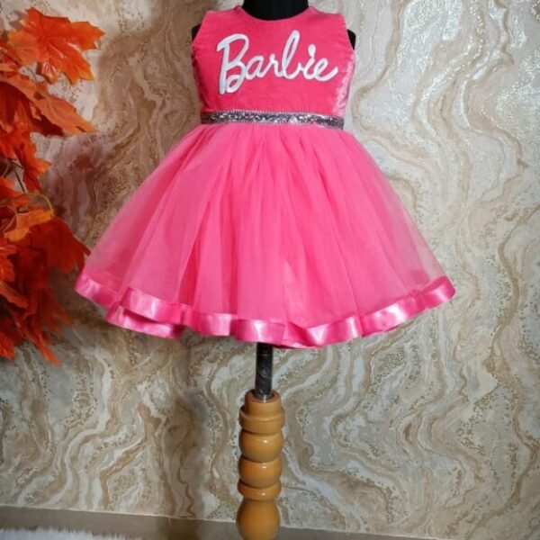 Sparkling Barbie Pink Tutu Dress for Little Fashionistas